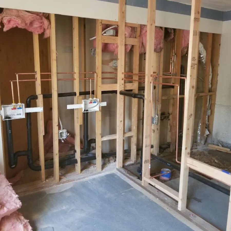 Copper pipe rough-in and plumbing installation in Rosendale